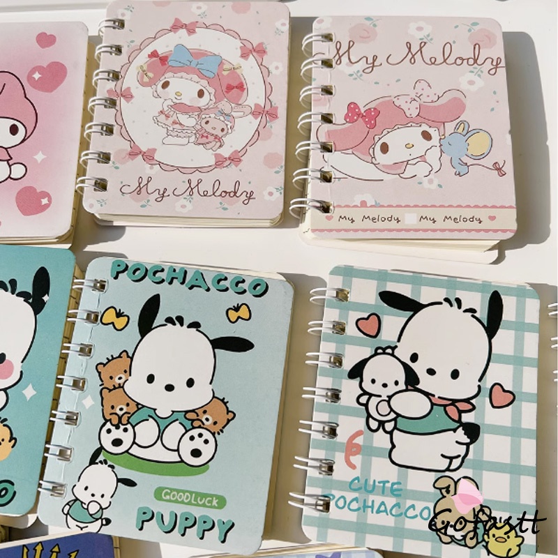 

A7 Cute Mini Coil Notebook Kartun Kuromi Girly Notepad Portable Portable Small Diary-G