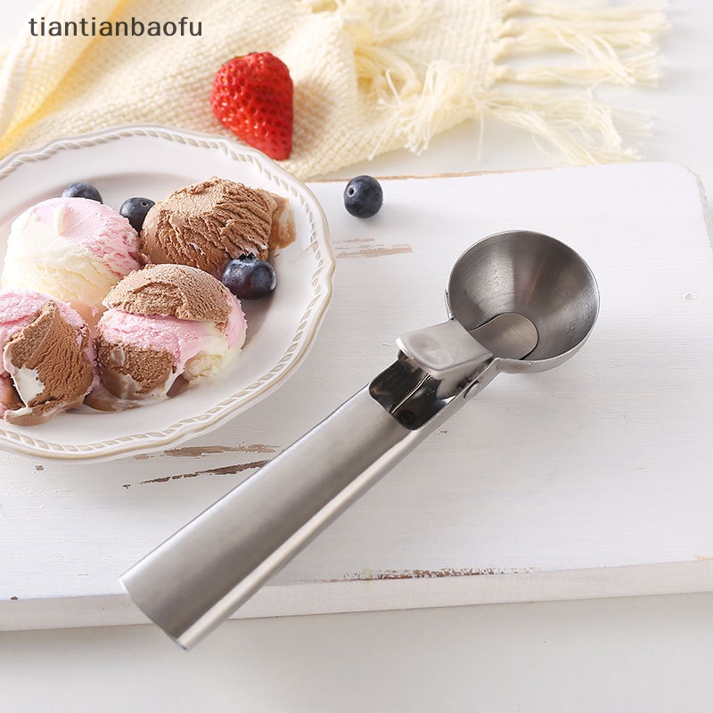 [tiantianbaofu] Ice Cream Scoops Stainless Steel Penggali Es Krim Anti Lengket Alat Sendok Es Krim Butik