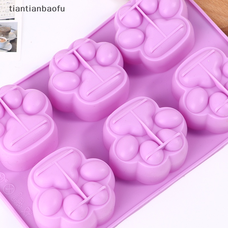 [tiantianbaofu] Silikon Fondant Cetakan Kue Tapak Anjing Cupcake Cookie Cat Paw Feet Mould Butik