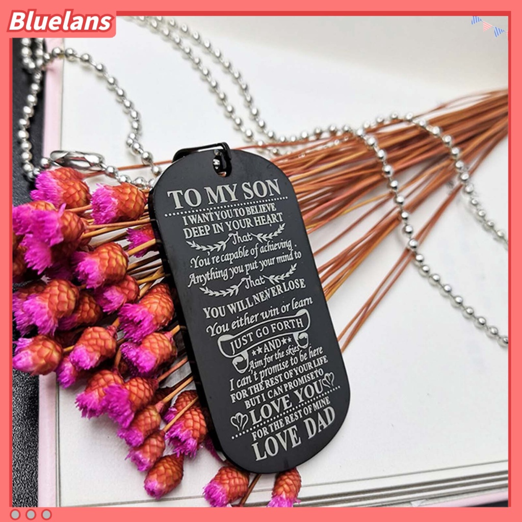 [BLS] Bola Rantai Hip Hop Penjaga Kalung Baja Titanium Untuk Anakku Tag Sweater Kalung Perhiasan Aksesori