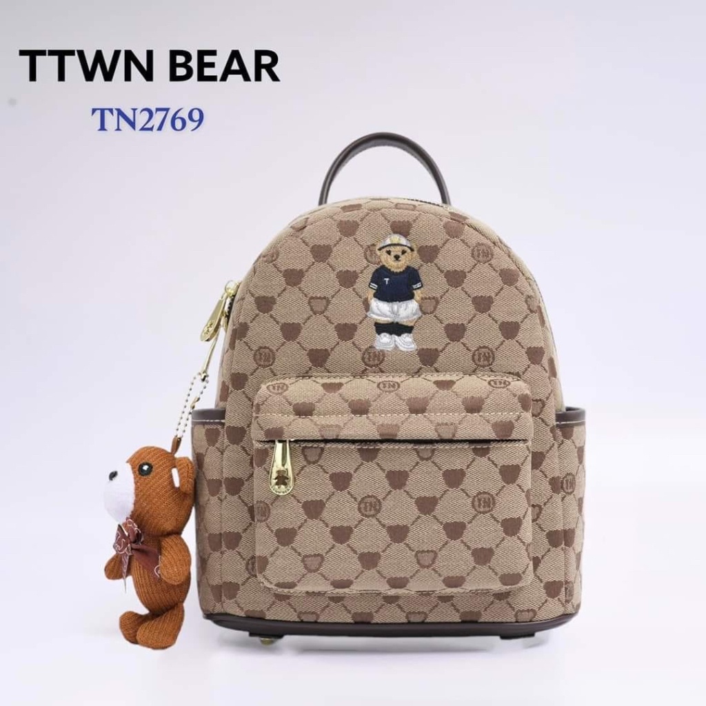 TTWN BEAR BACKPACK BROWN BEAR TN 2769 ORIGINAL 100%