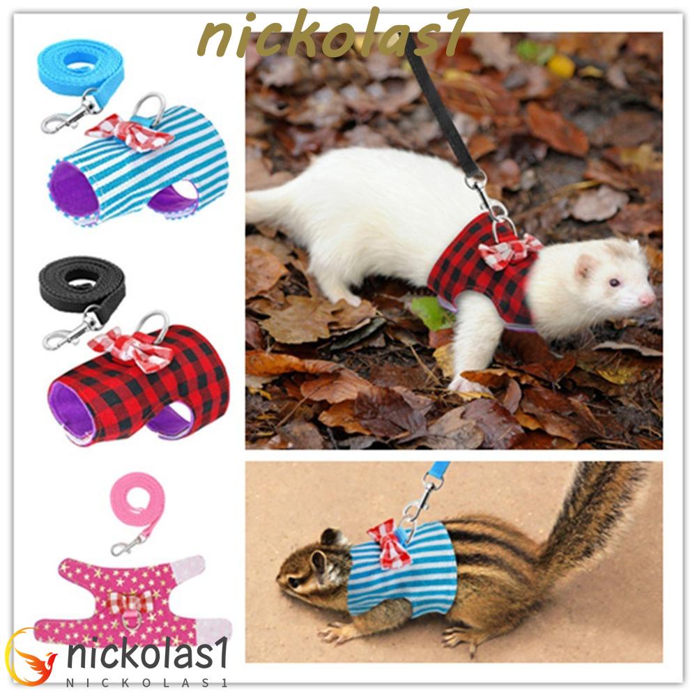 Nickolas1 Rompi Hamster Lucu Outdoor Tupai Adjustable Pet Tali Dada