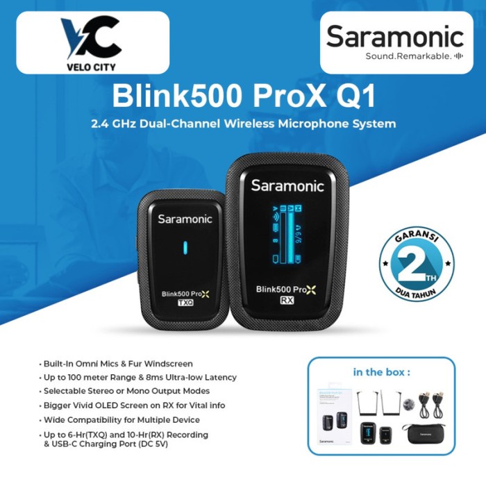 Saramonic Blink 500 Pro X Q1 Dual-Channel Wireless Microphone System