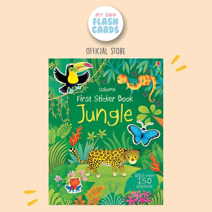 Usborne Sticker Book - Jungle - Stiker Buku Edukasi Education Impor