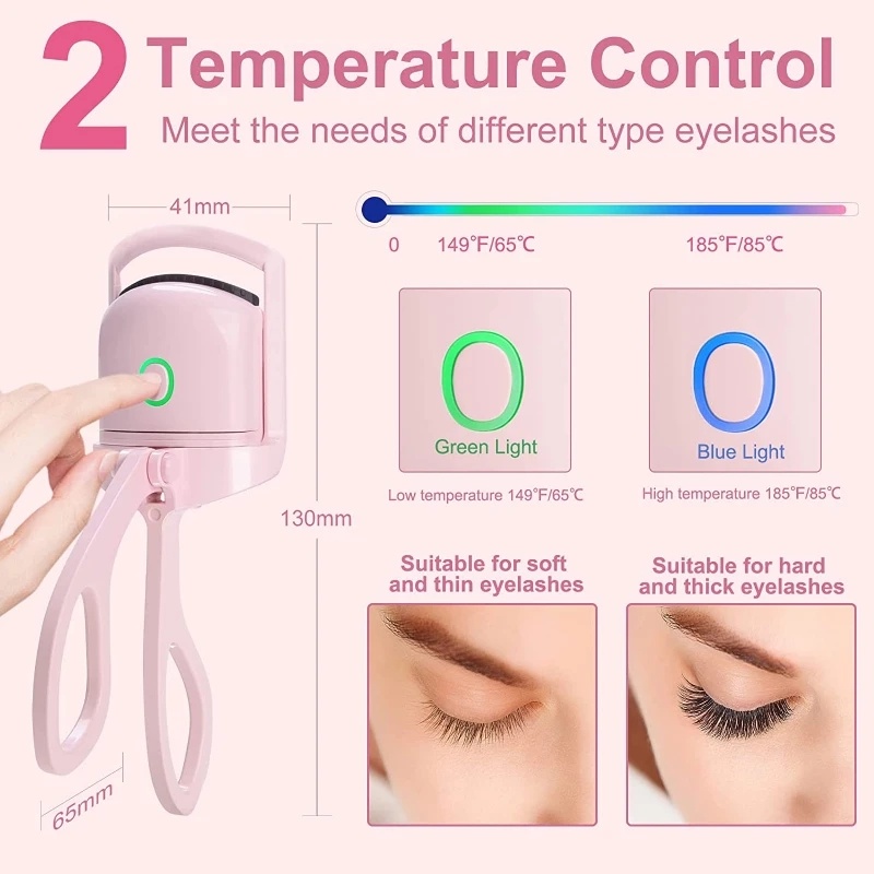 Lasting Circle Eyelashes Makeup Tools/ Penjepit Bulu Mata USB Rechargeable/Penjepit Pengangkat Bulu Mata Dengan Panas Klip Bulu Mata Portable/ Penjepit Bulu Mata Elektrik Profesional/