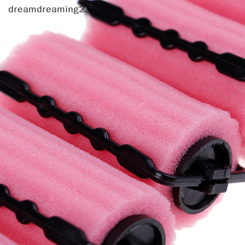 (drea) 6 /8Pcs Spons Busa Bantalan Diy Styling Rambut Rol Pengeriting Pembuat Twist Tool //