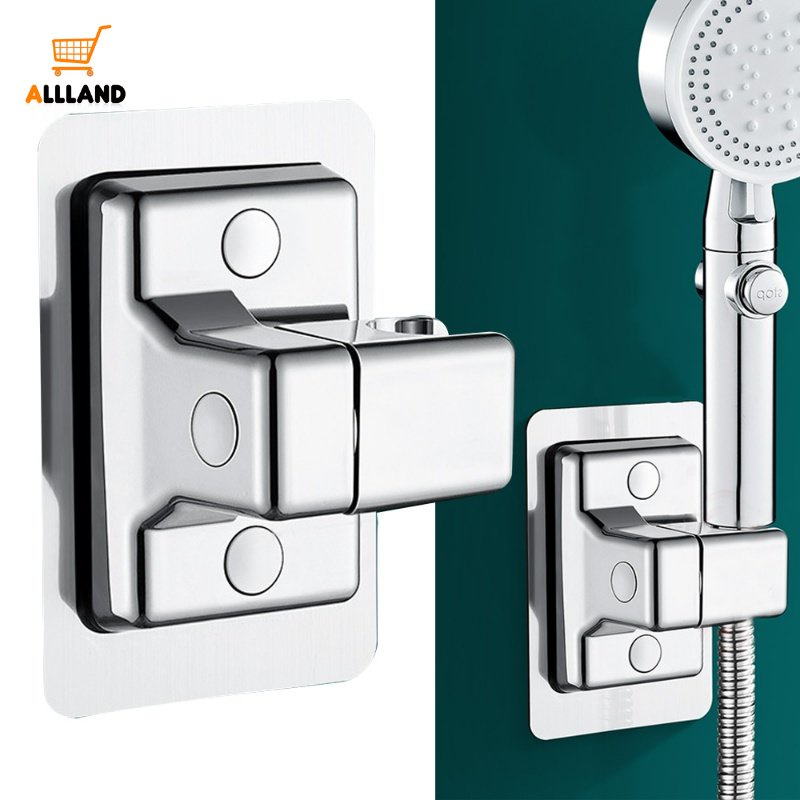 Adjustable Punch Free Shower Head Holder/ Braket Stand Shower Tempel Dinding/ Aksesoris Perlengkapan Kamar Mandi