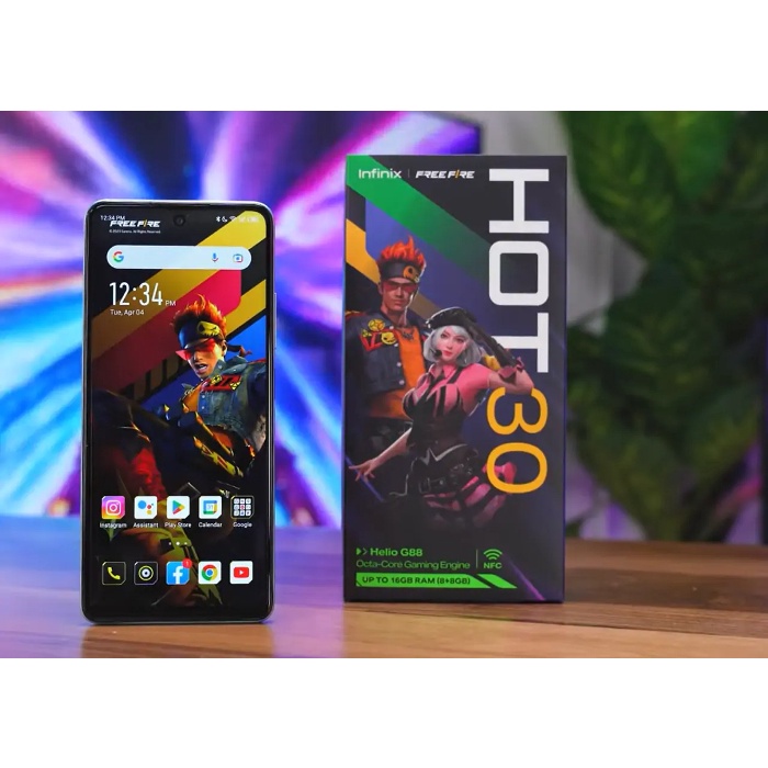 Infinix Hot 30 NFC 8GB+128GB Garansi Resmi Infinix 1 Tahun, Display Type IPS LCD, Size 6.78 inches, Chipset Mediatek Helio G88, Main Camera Dual 50MP+0.008MP, Selfie camera Single 8MP, Battery Type Li-Po 5000 mAh, BARU GARANSI RESMI