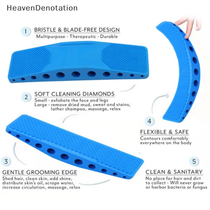 [HeavenDenotation] 6in1 Sikat Kuda Penghilang Sikat Pijat Rambut Sweat Cleaning Kit Scrubber Grooming HDV