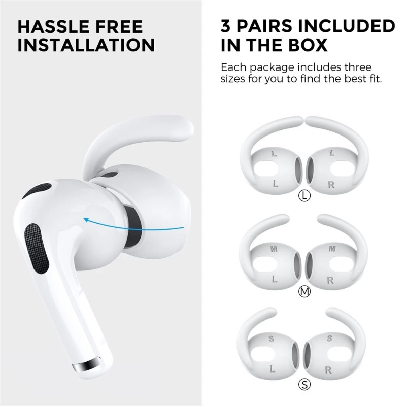 [Harga Grosir] Kait Telinga Anti slip Dan Anti Jatuh Kompatibel Untuk Airpods Pro/Pro2/Kait Telinga Olahraga Silikon Lembut Anti Hilang/Aksesoris Penutup Telinga Headset Bluetooth