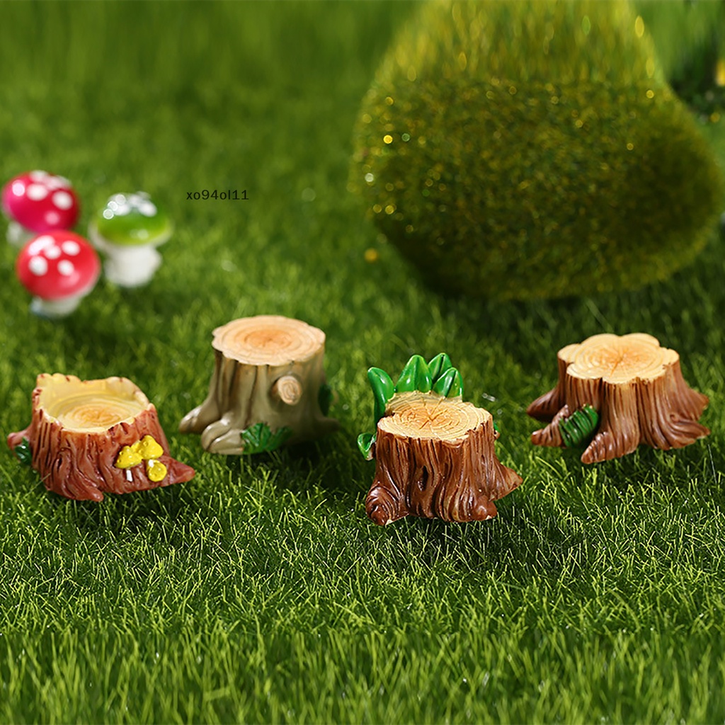 Xo 8Pcs Pohon Buntung Mikro Landscape Ornamen Hortikultura Resin Kerajinan Buntung OL