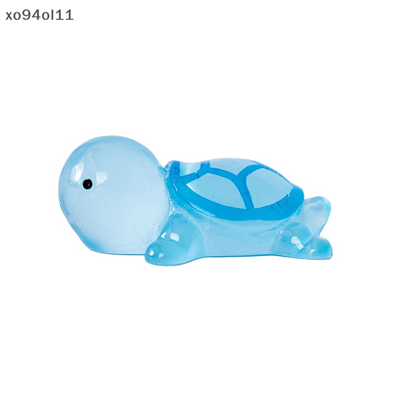 Xo 3Pcs Luminous Turtle Ornament Mini Warna Kartun Kura-Kura Micro Landscape Dekorasi Rumah Boneka Miniatur Mainan OL