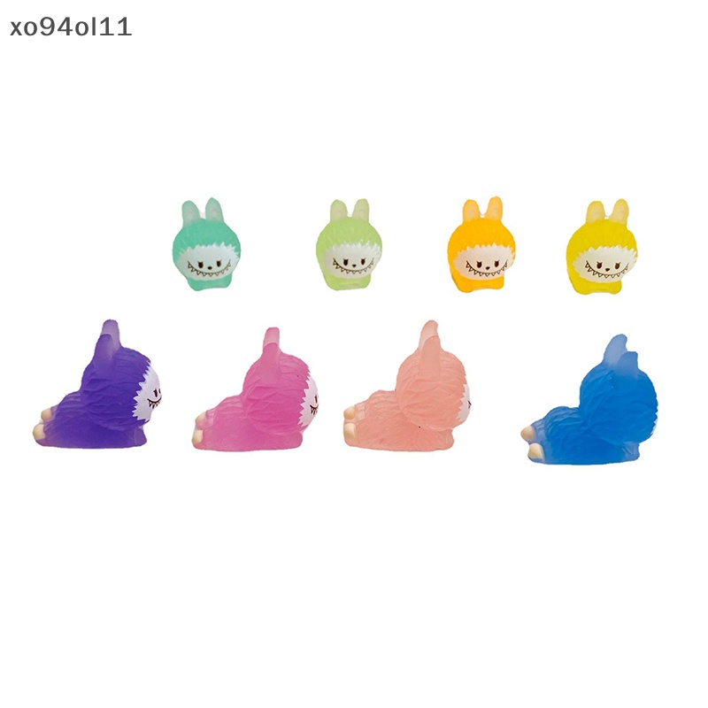 Xo 2Pcs Mini Luminous Elves Ornamen Warna Kartun Boneka Micro Landscape Dekorasi Rumah Boneka Miniatur Mainan OL