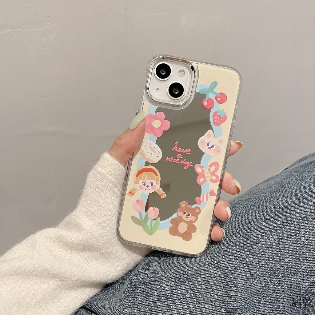 Cocok Untuk Iphone14 Pro Max iPhone Phone Case Permukaan Cermin Kamera Perlindungan Shockproof Kuat Kompatibel Dengan Iphone13 13pro 13prm iPhone 11 7Plus 8Plus Xr XS 12 Pro Max Phone Case