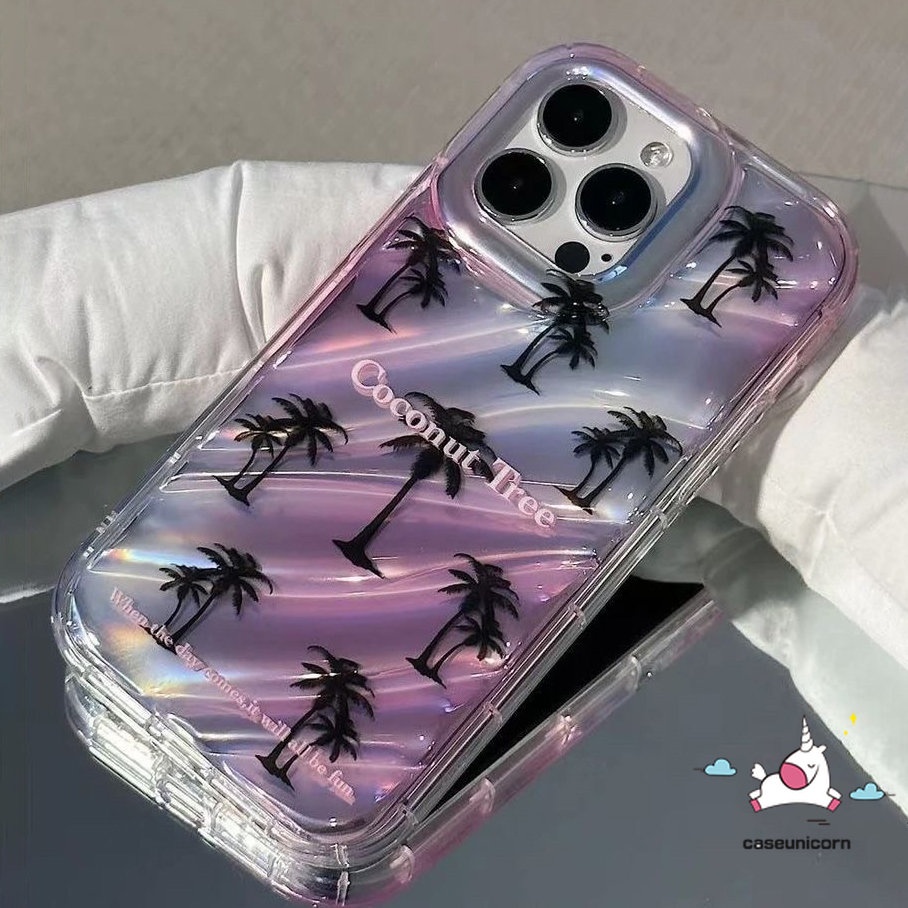 IPHONE Casing Berlian Whelk Pantai Cinta Hati Kreatif Kompatibel Untuk Iphone13 11 7Plus 14 12 Pro MAX XR X7 8 6 6S Plus XS MAX SE 2020mewah Dazzle Kartu Warna 3D Stereo Corrugation Case