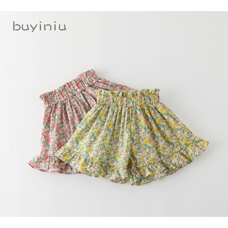 CELANA PENDEK ANAK PEREMPUAN HOTPANTS MOTIF BUNGA IMPORT