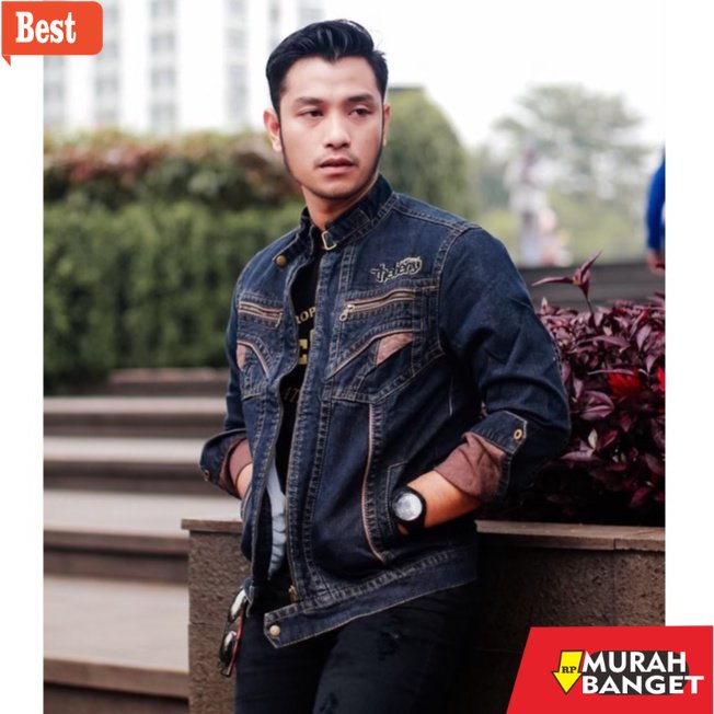 Jaket denim pria terbaru- Jaket Denim Pria / Jaket Jeans Bordir / Jaket Denim Loggo / Jaket lepis Pr
