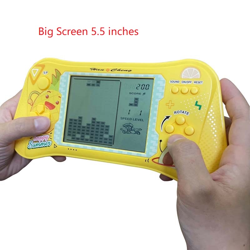 Baru 5.5&quot; LCD Besar 23game Klasik Tetris Brick Game Hand Held Classic Fun Arcade Game Hadiah Ulang Tahun