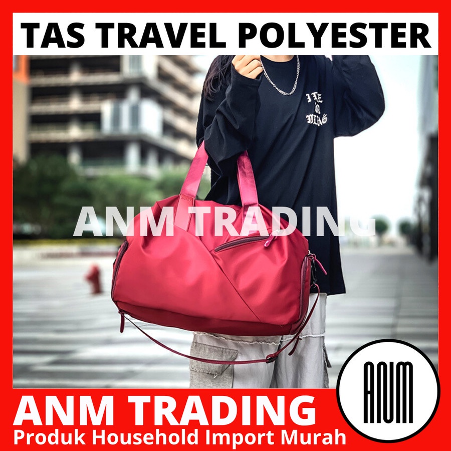 TAS GYM PRIA WANITA UNISEX / TAS TRAVEL / SPORT BAG / PREMIUM POLYESTER KOREA / WARNA MERAH SESUAI F