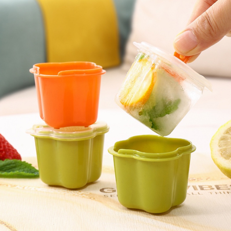 Cetakan Es Loli Silikon/ Easy Release Cetakan Es Krim Persegi Dengan Stik /Popsicle Makers Ice Cube Tray Food Storage