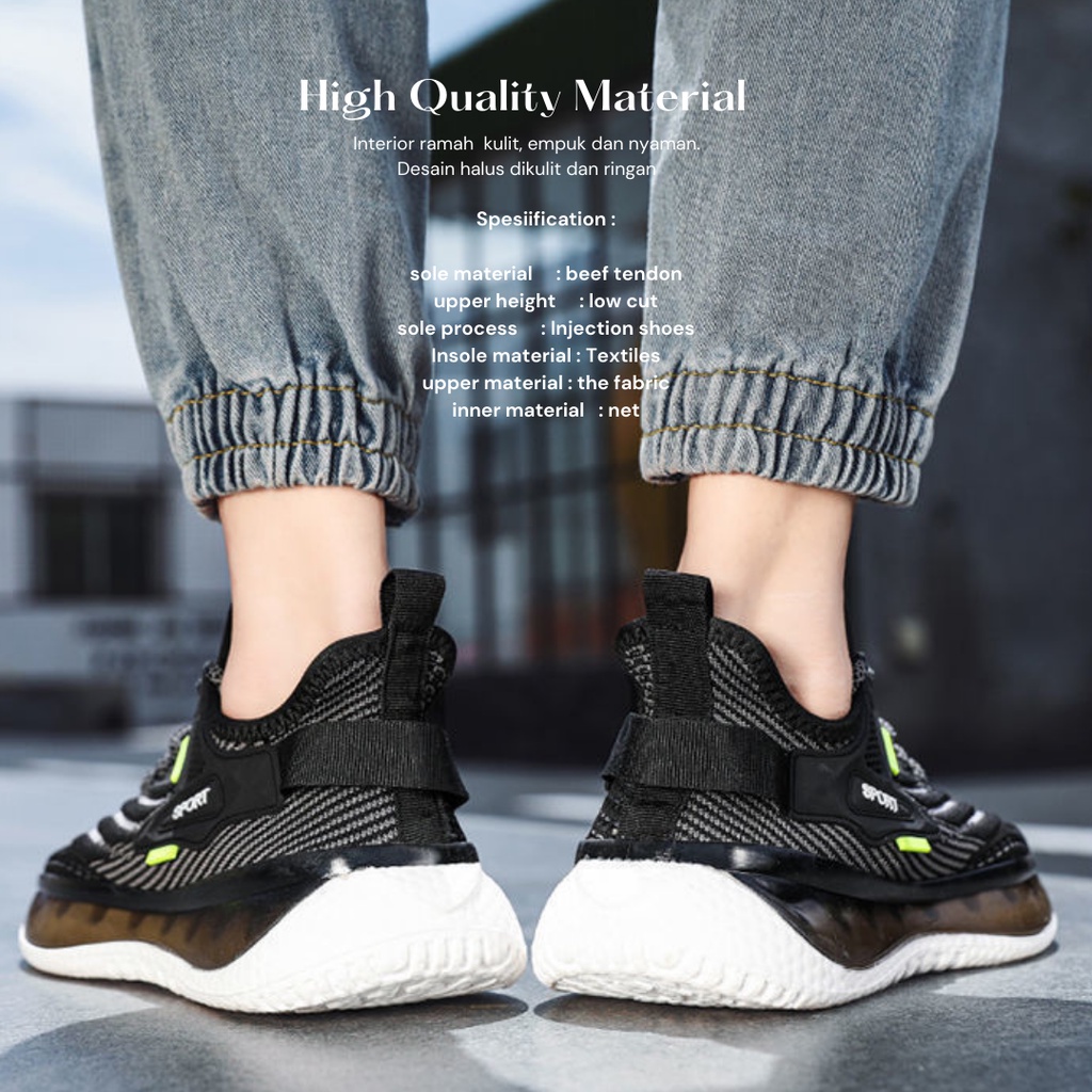 Sepatu Sneakers Casual Pria Dewasa Import Trendy Sports Shoes