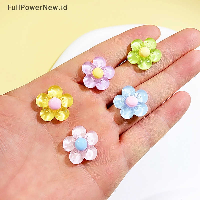 Power 20Pcs Cabochons Bunga Resin Flatback Untuk Liontin Scrapbooking Kerajinan ID