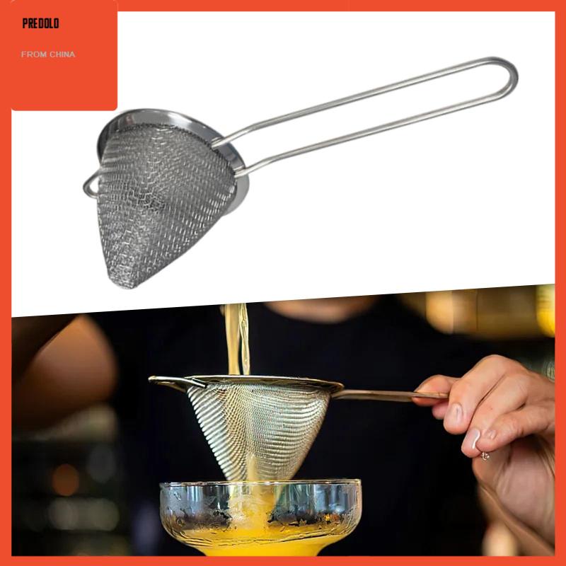 [Predolo] Saringan Cocktail Kerucut Gagang Panjang Bahan Stainless Steel304 Untuk Minyak Cocktails Teh