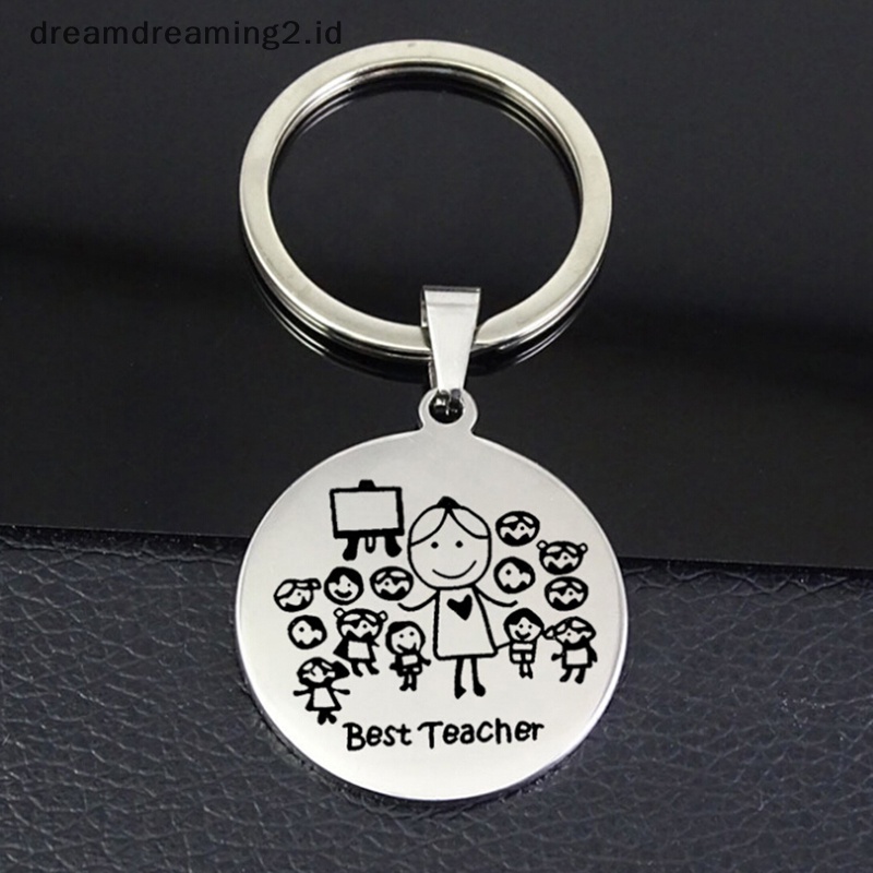 (drea) Gantungan Kunci Grafir Thanks for Teacher Keychain Custom Nama Hadiah Untuk Guru New //