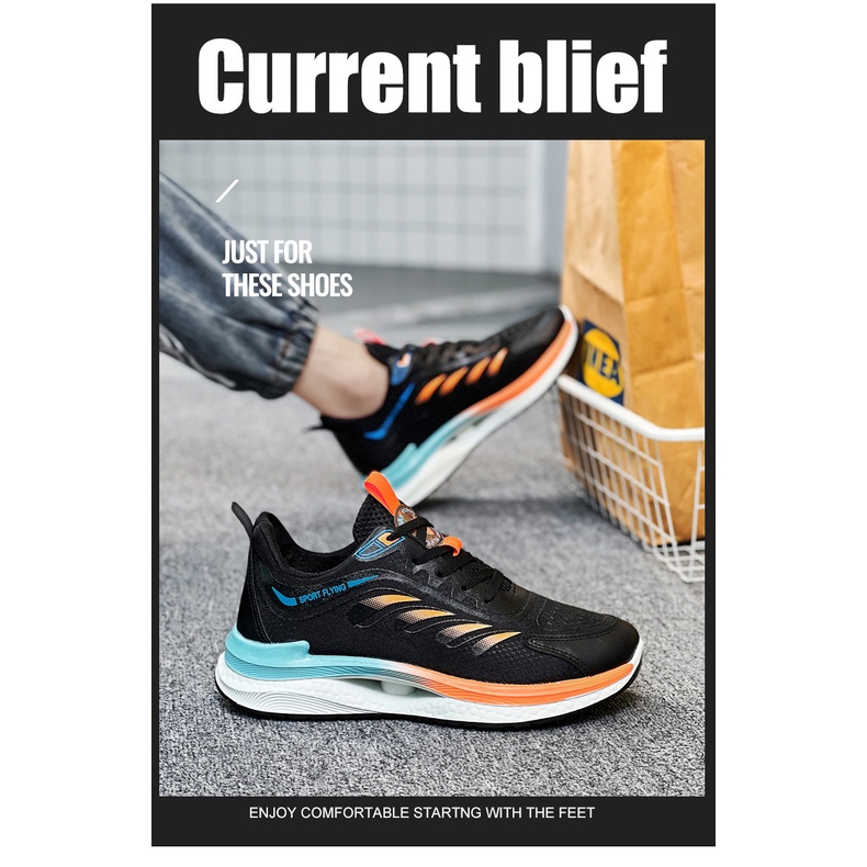 HAPPY FREE BOX SEPATU SNEAKERS OLAHRAGA PRIA WANITA SPORT FLYING NEW IMPORT BISA COD