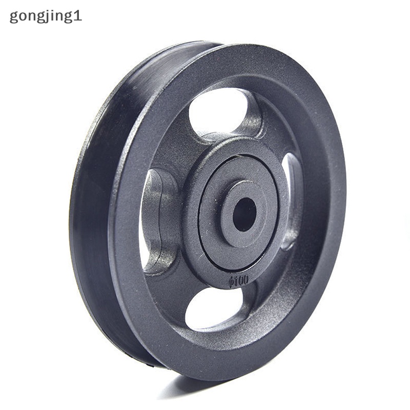 Ggg 1Pc 100mm Bahan Abs Hitam Bantalan Pulley Roda Kabel Peralatan Gym Peralatan Bagian Wearproof ID