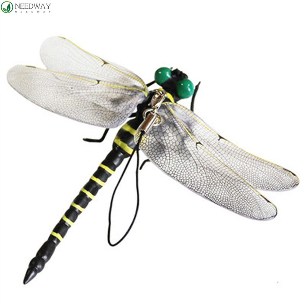 Needway Model Capung Canda Praktis Hadiah Anak Model Hewan Mainan Sains 12cm Dragonfly Action Figure