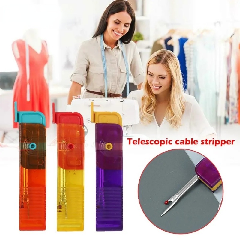 U Disk Type Collapsible Handle Thread Remover/ Pemetik Benang Kepala Jahitan Silang Handmade/ Penghilang Jahitan Tailor Pakaian