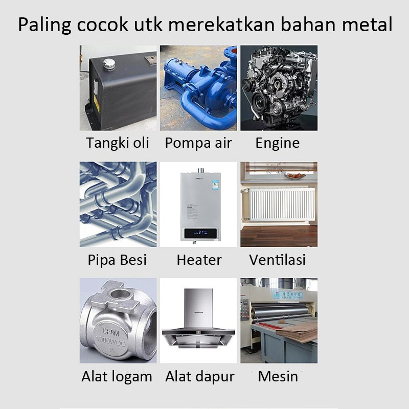 Lem Besi AB Bukan Dextone 2 Komponen Epoxy Lem Kuat Campur Besi Tambal Penambal Anti Bocor Metal Plastik Casting Baja Plastic Steel Kuat Tahan Panas Radiator Repairing Adhesive Glue