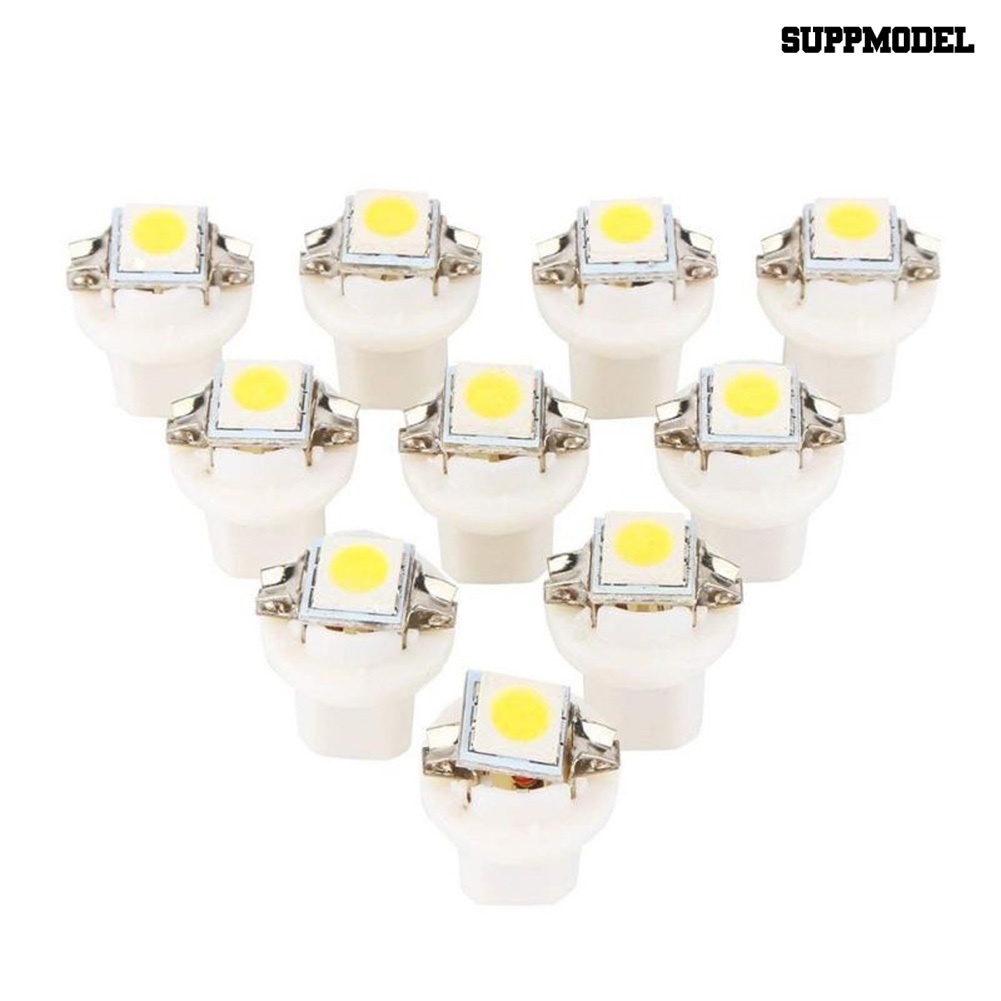 [SM]10Pcs T5 B8 50501smd LED Mobil Auto Dashboard Instrumen Wedge Panel Lampu Bohlam