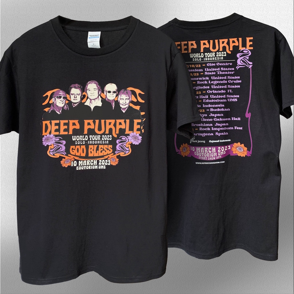 MURDER INK CLOTH - KAOS BAND DEEP PURPLE LIVE IN SOLO INDONESIA 2023  | TANPA JAHITAN SAMPING / BUIL