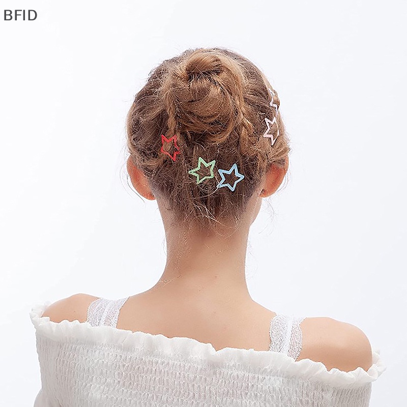 [BFID] 10pcs Star Hairclips Gadis Warna-Warni Lucu Star Jepit Wanita Hiasan Kepala Logam Aksesoris Perhiasan Rambut [ID]