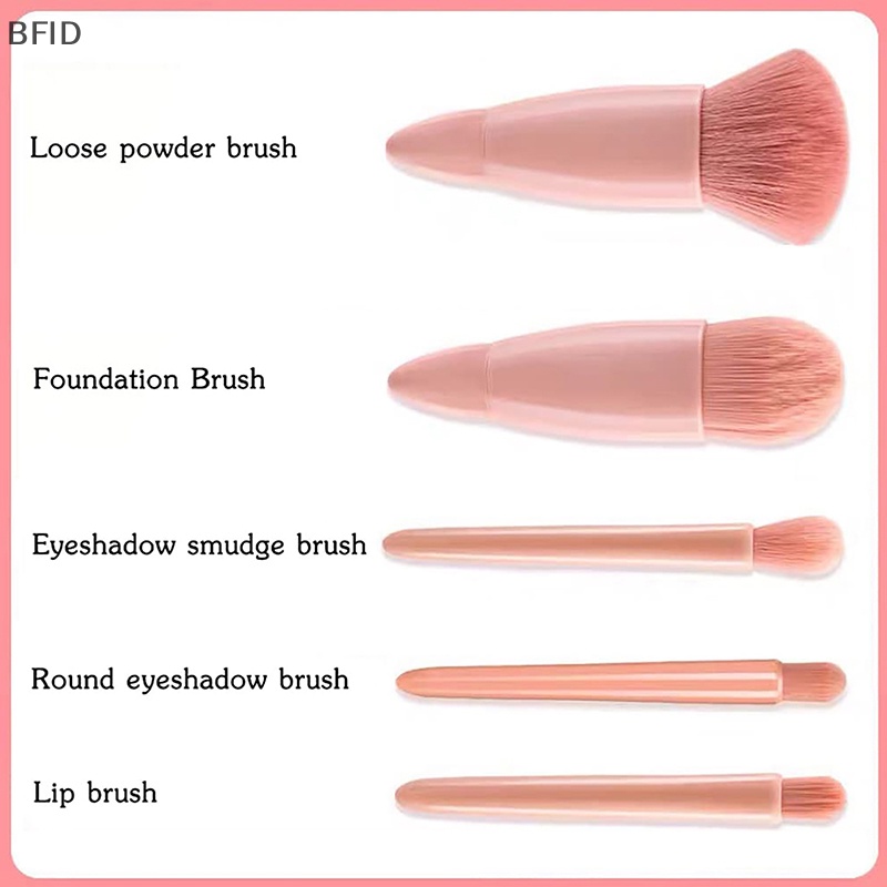 [BFID] Kuas Kabuki Makeup Mini Set Mirror Soft Foundation Bedak Eyeshadow Brush Kit [ID]