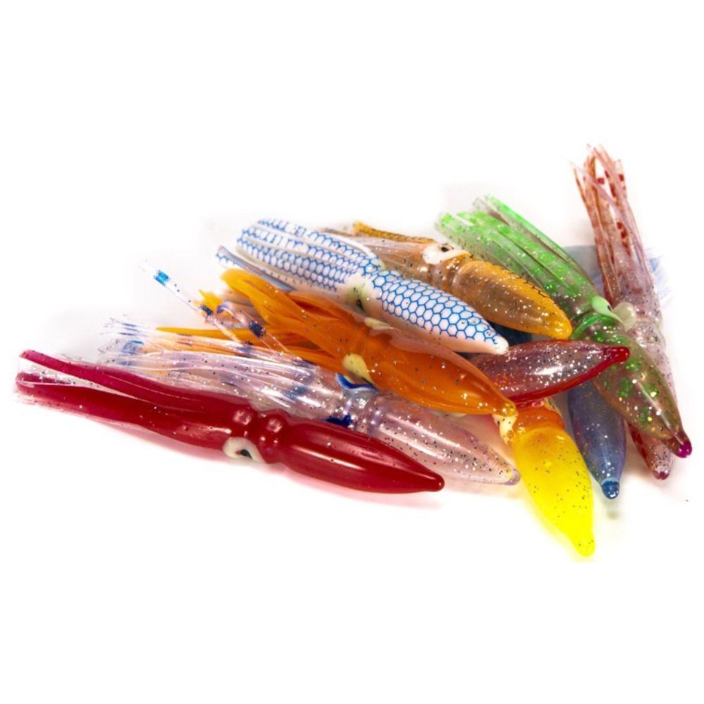 Lanfy Soft Fishing Lure Gurita Modeling Karet Buatan Umpan Buatan Mini Bionic Lure Bait PVC Memancing Cumi Umpan Untuk Tuna