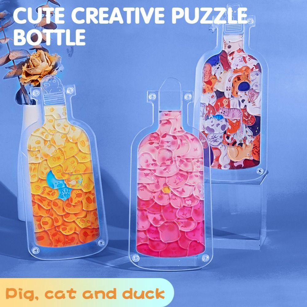 Needway Drift Botol Puzzle Dekorasi Rumah Mainan Kreatif Botol Akrilik Belajar Permainan Hewan Peliharaan Dalam Botol Puzzle Puzzle Puzzle Akrilik Botol Puzzle Game Untuk Hadiah Ulang Tahun