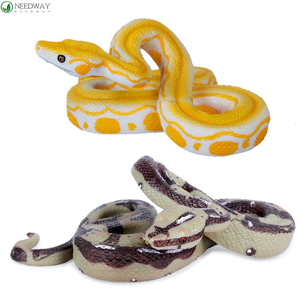 Needway Snake Toy Mainan Anak Mainan Halloween Model Python Liar Ukuran Besar Model Hewan Mainan Model Python