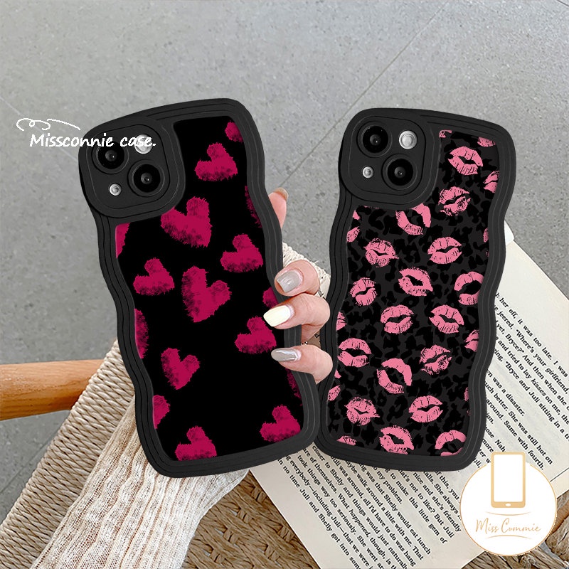 Casing Motif Leopard Retro Vintage Kompatibel Untuk IPhone 7Plus XR 11 13 12 14 Pro Max 7 6s 8 6 14 Plus X XS Max SE 2020grafiti Cinta Hati Lembut Tpu Wavy Edge Phone Cover