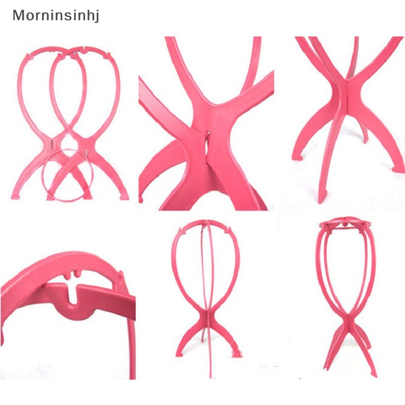 Mornin 1PC Ajustable Wig Stand Display Wig Head Kepala/Stand Portable Folding Wig Stand id