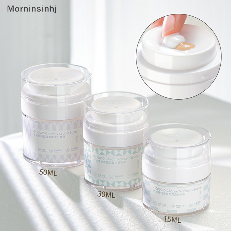 Mornin 1Pc Airless Pump Jar Botol Cream Akrilik Kosong Wadah Kosmetik Isi Ulang id