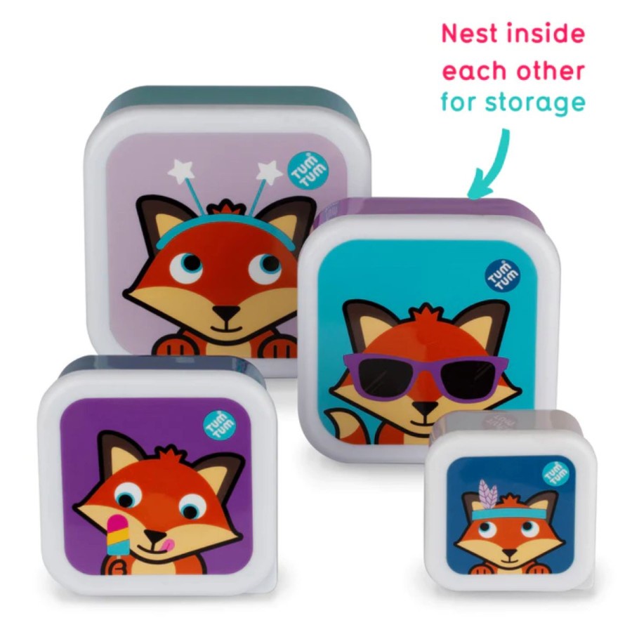 Tum Tum Set of 4 Nesting Snack Pots Felicity | Kotak Makan