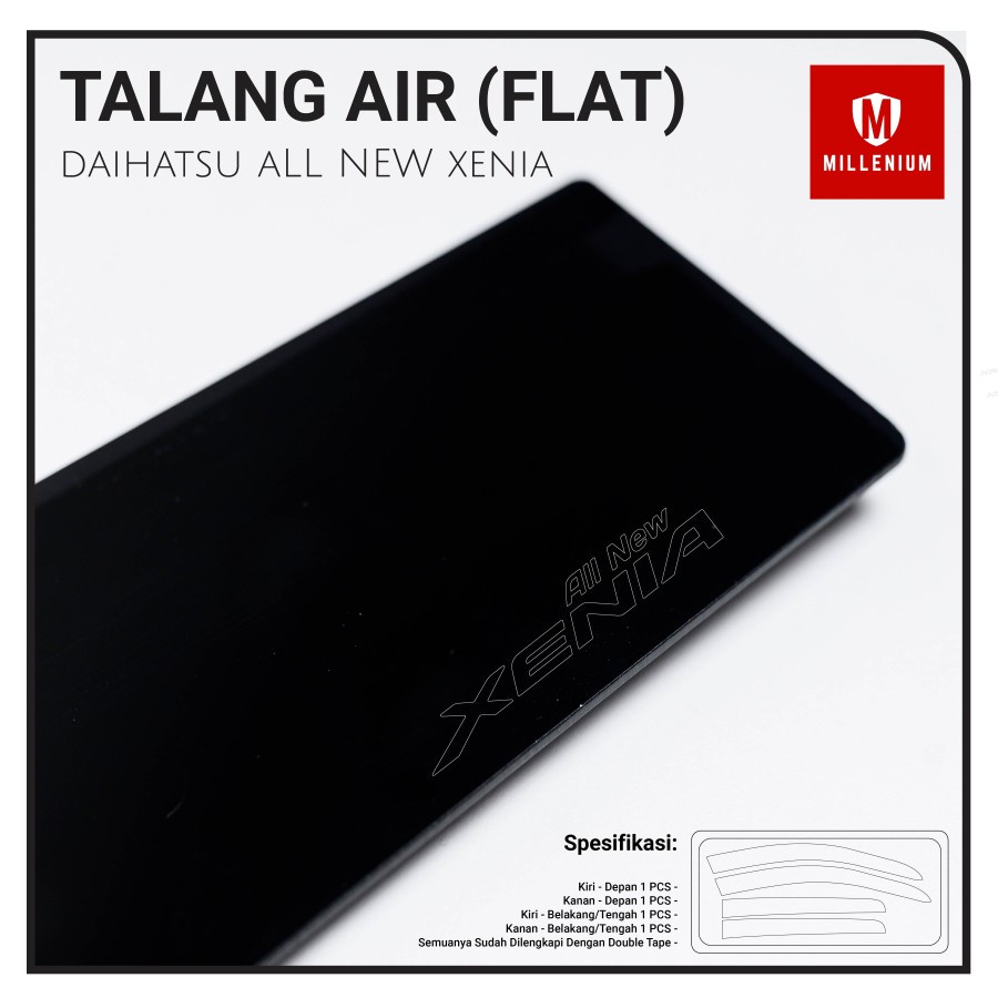Talang Air Pintu Mobil Daihatsu All New Xenia 2011 – 2015 Model Flat Rata 4 Pintu