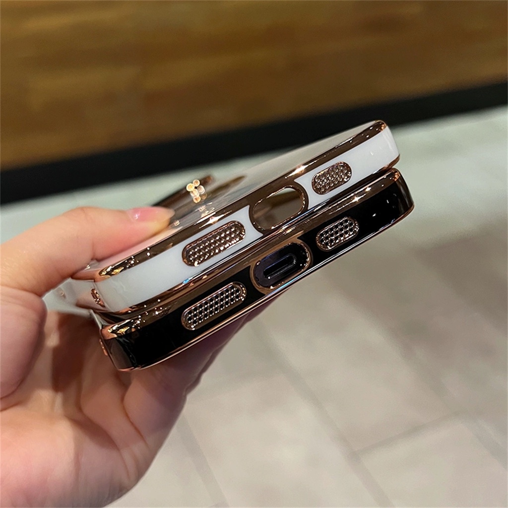 Cincin Magnetik Logam case iPhone 14 Pro Max14 plus case Iphone12 13 Pro Max Dengan Kamera Perlindungan Lensa TPU shock protection electroplating Cakupan Penuh soft case