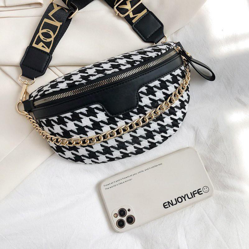 Tas Selempang Pinggang Waistbag Kanvas Mujimma Korean Style Terbaru