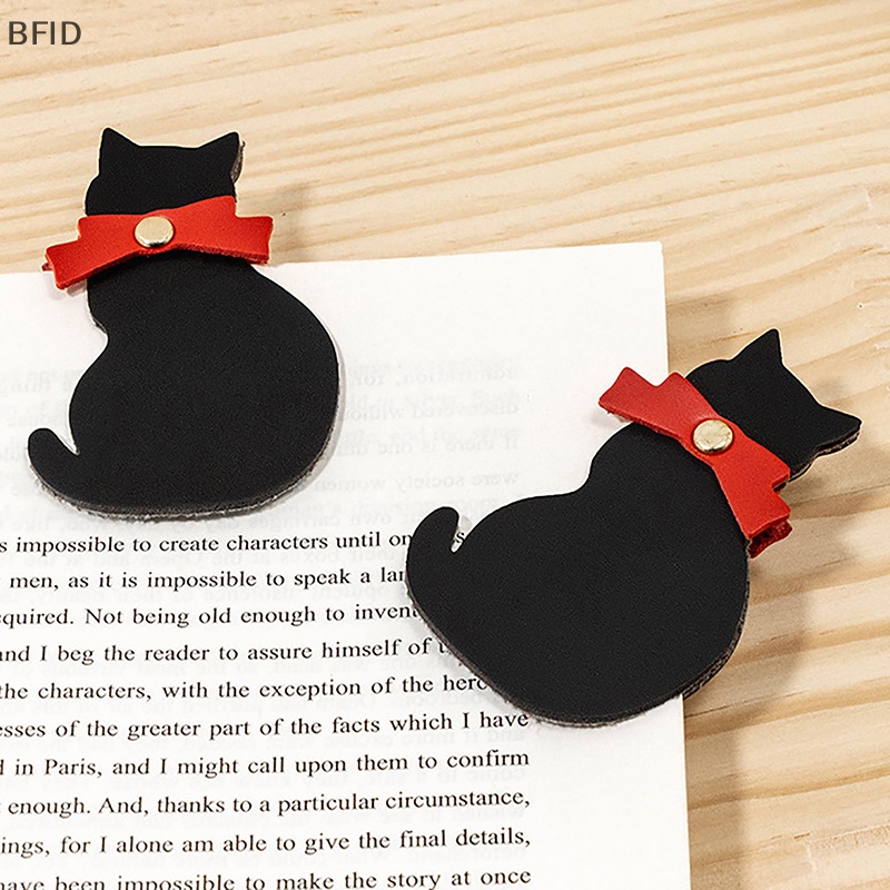 [BFID] Kualitas Tinggi PU Leather Cat Bookmark Siswa Membaca Kulit Halaman Buku Folder Hadiah Lucu Animal Mini Bookmark Untuk Pecinta Membaca [ID]