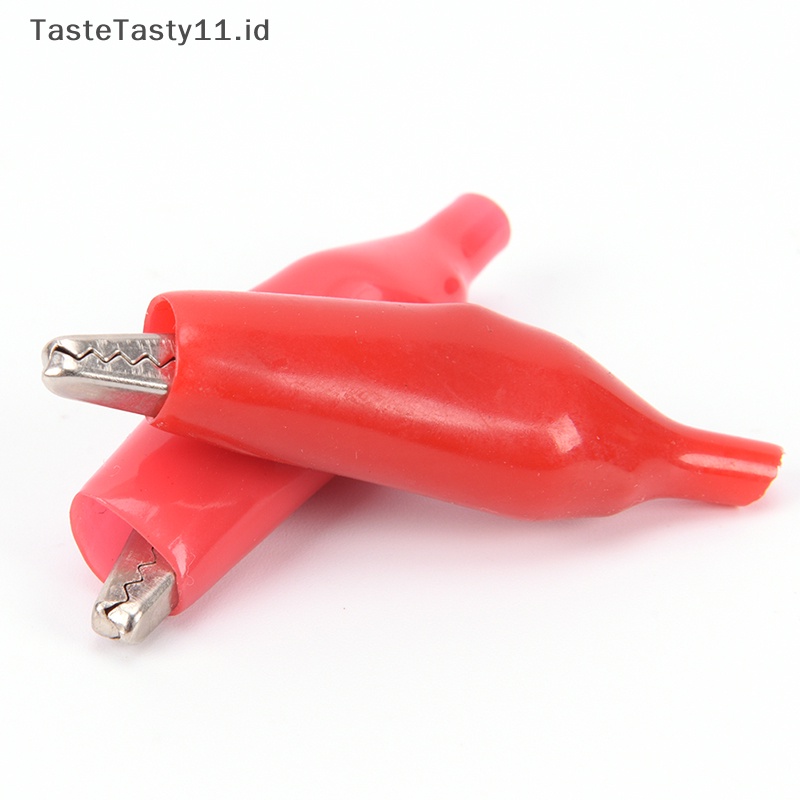 Klip buaya uji elektrik 10pcs isolasi kecil boot metal alligator clip .jepit buaya .