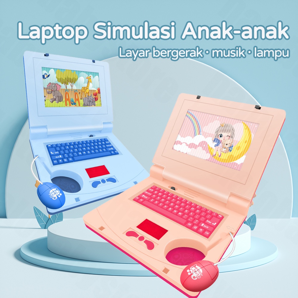 Halo Baby Mainan Laptop Anak/Laptop Mainan Edukasi Anak/Alat Bantu Belajar Learning Machine/Laptop Mainan Mini